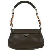 Prada Brown Leather Handbag BR1827 7M 125291