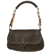 Prada Brown Leather Handbag BR1827 7M 125291