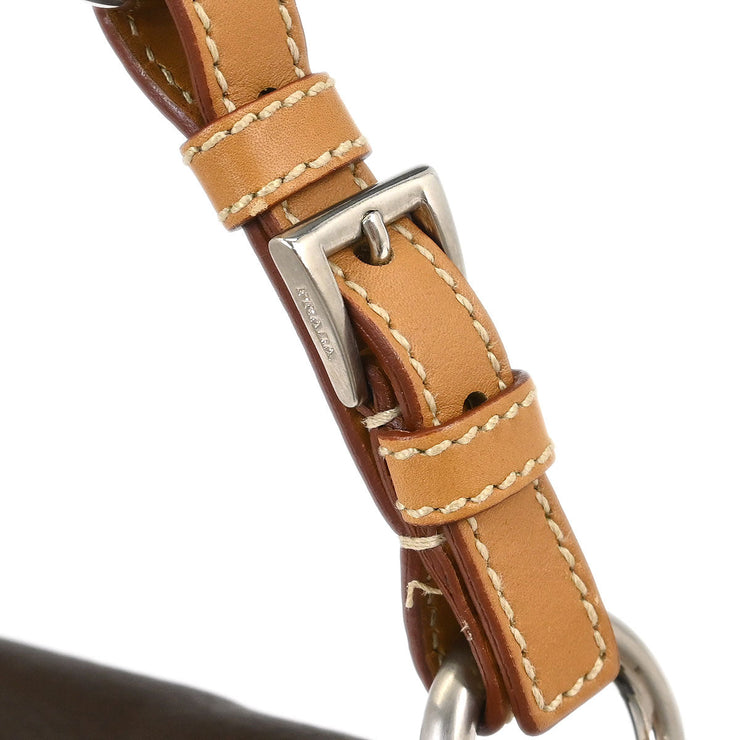 Prada Brown Leather Handbag BR1827 7M 125291