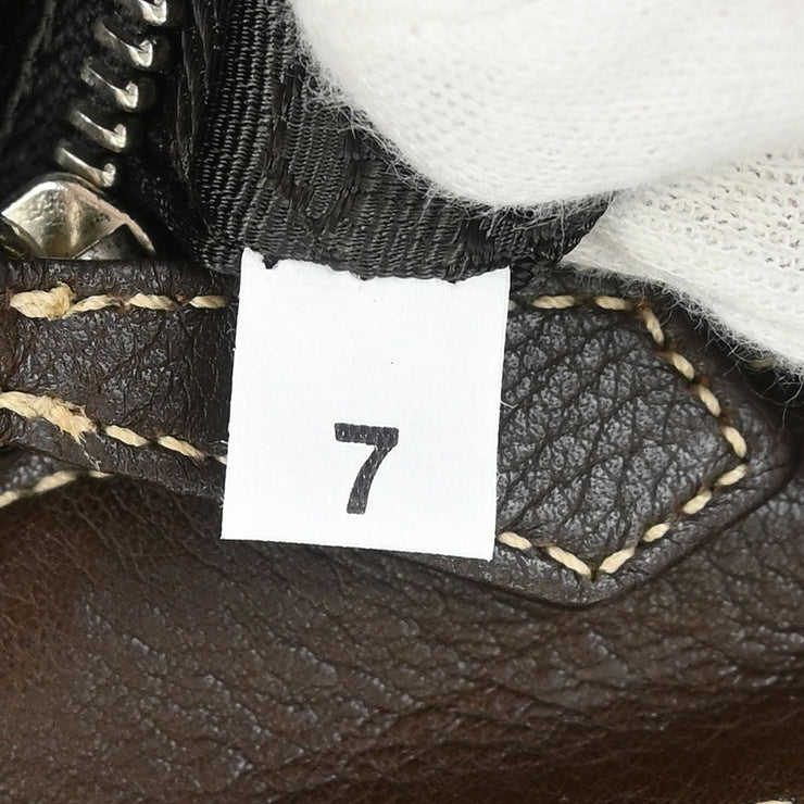 Prada Brown Leather Handbag BR1827 7M 125291