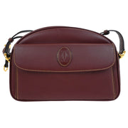 Cartier Bordeaux Leather must de Cartier Shoulder Bag 125293
