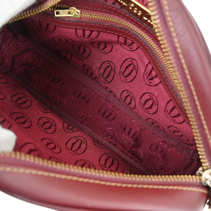 Cartier Bordeaux Leather must de Cartier Shoulder Bag 125293
