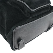 Gucci Black Suede Bamboo Backpack 003.2852.0030.0 125294