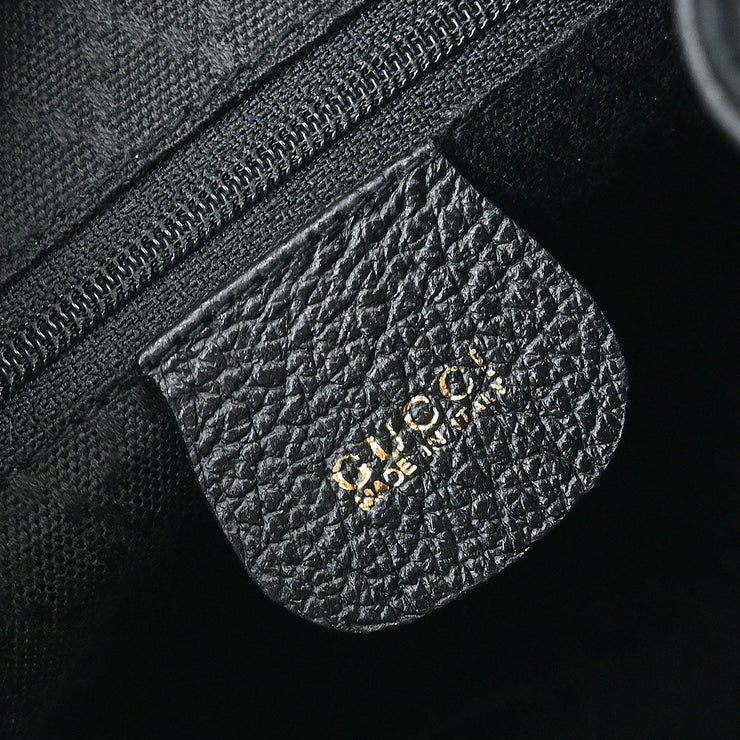 Gucci Black Suede Bamboo Backpack 003.2852.0030.0 125294