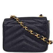Chanel Navy Calfskin Single Flap Shoulder Bag 125312