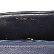 Chanel Navy Calfskin Single Flap Shoulder Bag 125312