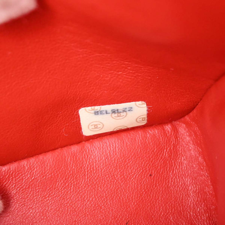 Chanel Red Lambskin Medium Classic Double Flap Shoulder Bag 125663