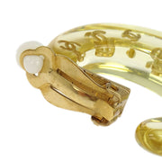 Chanel Hoop Crescent Moon Earrings Clip-On Gold 01P 125696