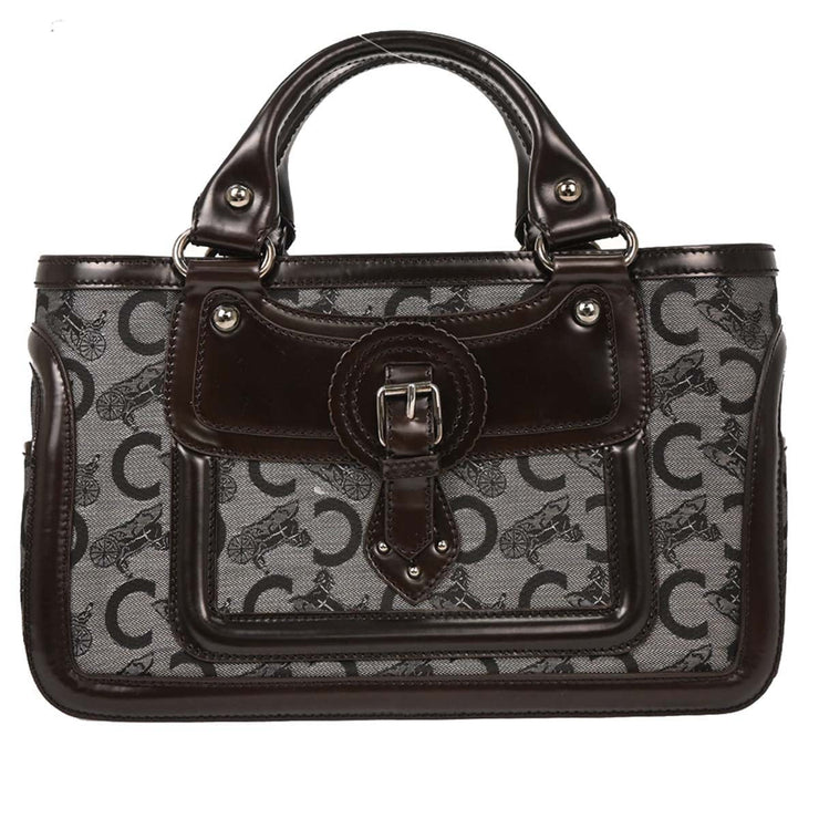 Celine Brown Black C Macadam Boogie Bag Handbag CUS0/16 125701