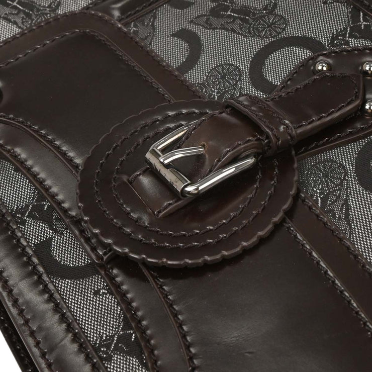 Celine Brown Black C Macadam Boogie Bag Handbag CUS0/16 125701