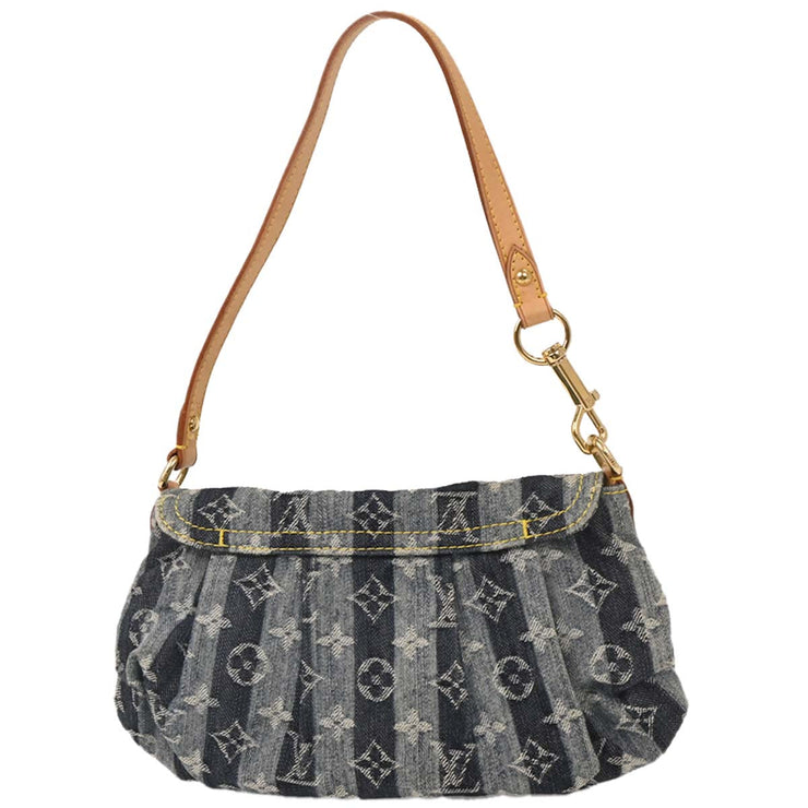 Louis Vuitton Blue Monogram Denim Mini Pleaty Raye Handbag M95333 SR1026 125702