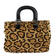 Fendi * Brown Pony Hair Leopard Tote Bag 2354/26329/089 125705