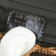 Christian Dior * Brown Pony Hair Maris Pearl Leopard Handbag MA-1919 125707