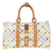 Louis Vuitton White Monogram Multicolor Keepall 45 Handbag M92641 FL0064 125721