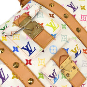 Louis Vuitton White Monogram Multicolor Keepall 45 Handbag M92641 FL0064 125721