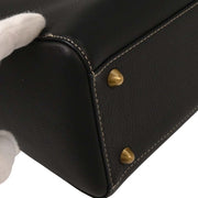 Christian Dior Black Calfskin Lady Dior 2way Handbag 05-MA-0092 125729