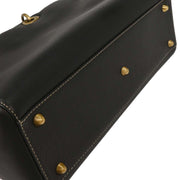 Christian Dior Black Calfskin Lady Dior 2way Handbag 05-MA-0092 125729