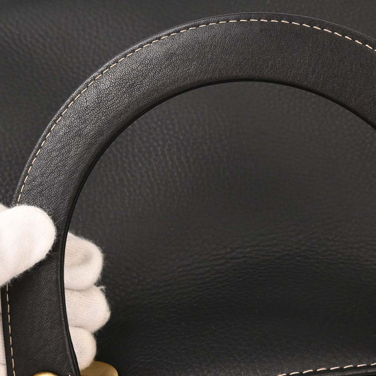 Christian Dior Black Calfskin Lady Dior 2way Handbag 05-MA-0092 125729