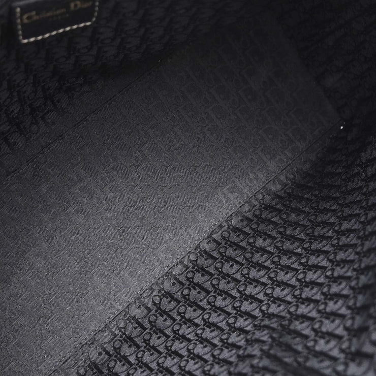 Christian Dior Black Calfskin Lady Dior 2way Handbag 05-MA-0092 125729