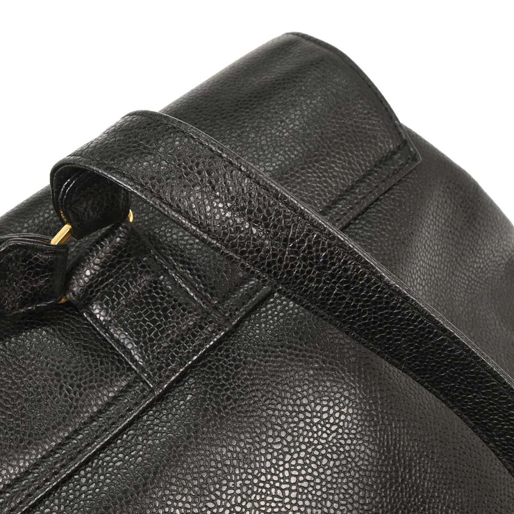 Chanel Black Calfskin Triple CC Backpack 125730