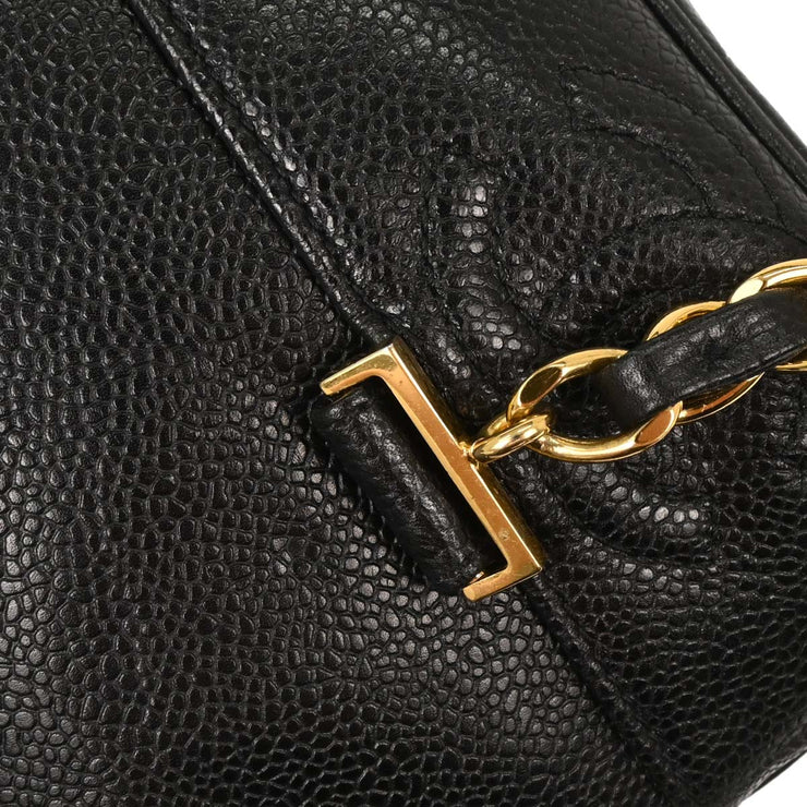 Chanel Black Calfskin Triple CC Backpack 125730