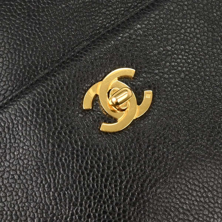 Chanel Black Calfskin Triple CC Backpack 125730