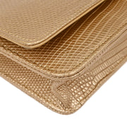 Chanel * Beige Lizard Classic WOC Wallet On Chain 125731