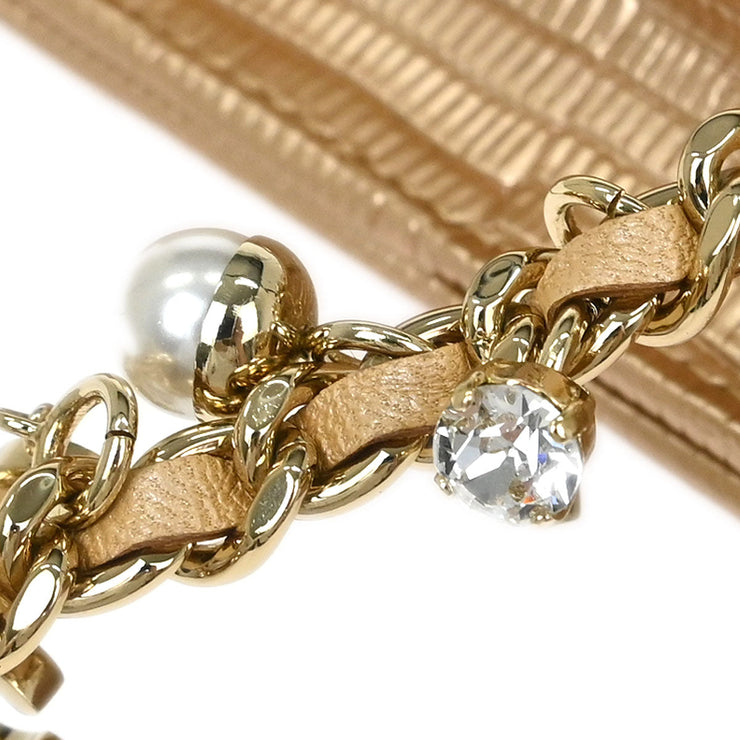 Chanel * Beige Lizard Classic WOC Wallet On Chain 125731