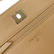 Chanel * Beige Lizard Classic WOC Wallet On Chain 125731