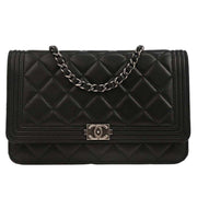 Boy Chanel Black Lambskin WOC Wallet On Chain 125741