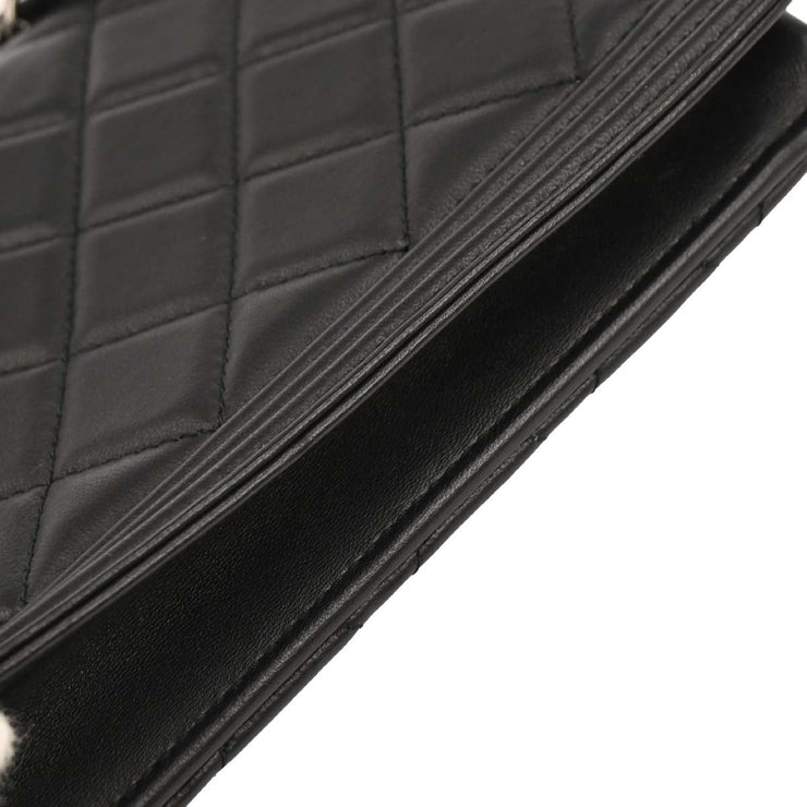 Boy Chanel Black Lambskin WOC Wallet On Chain 125741