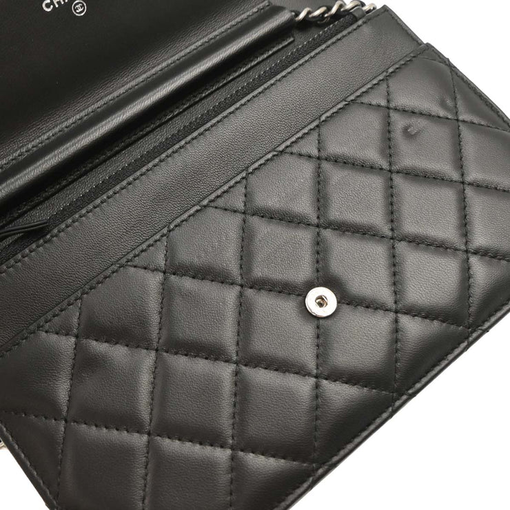 Boy Chanel Black Lambskin WOC Wallet On Chain 125741