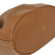 Hermes Courchevel Gold Market GM Bucket Drawstring Shoulder Bag  Circle:Z 126220