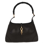 Gucci Black Leather Bamboo Handbag 0014060 002058 126223