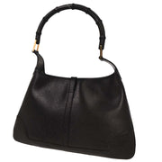 Gucci Black Leather Bamboo Handbag 0014060 002058 126223