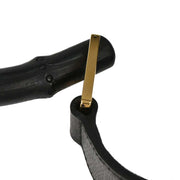 Gucci Black Leather Bamboo Handbag 0014060 002058 126223