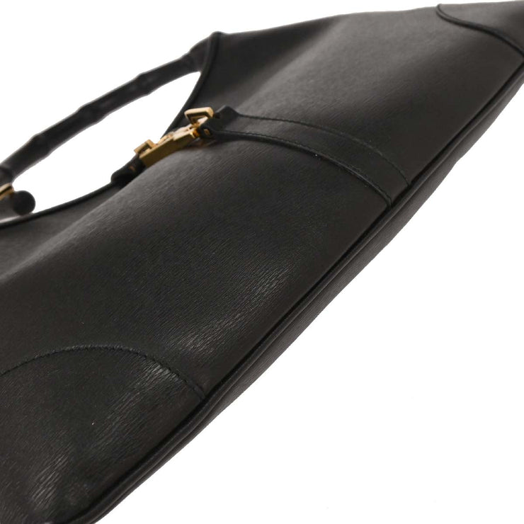 Gucci Black Leather Bamboo Handbag 0014060 002058 126223