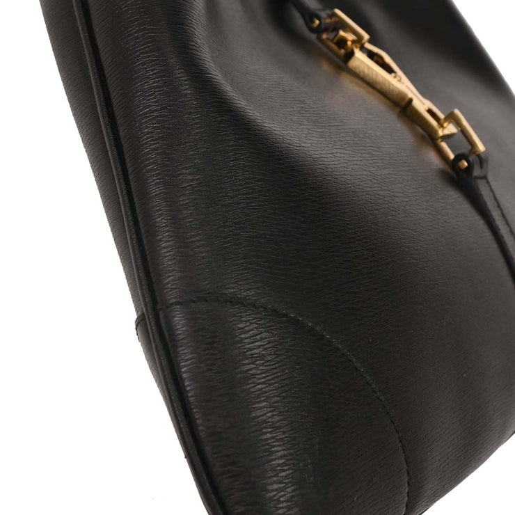 Gucci Black Leather Bamboo Handbag 0014060 002058 126223