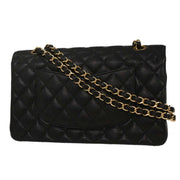 Chanel Black Calfskin Medium Classic Double Flap Shoulder Bag 126227