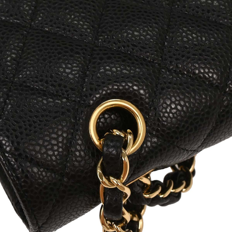 Chanel Black Calfskin Medium Classic Double Flap Shoulder Bag 126227