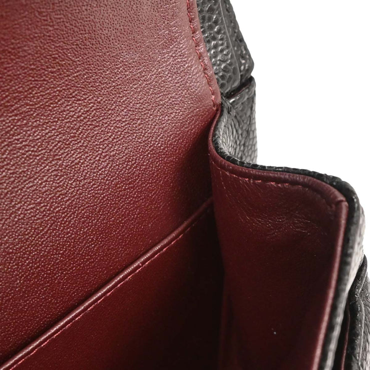 Chanel Black Calfskin Medium Classic Double Flap Shoulder Bag 126227