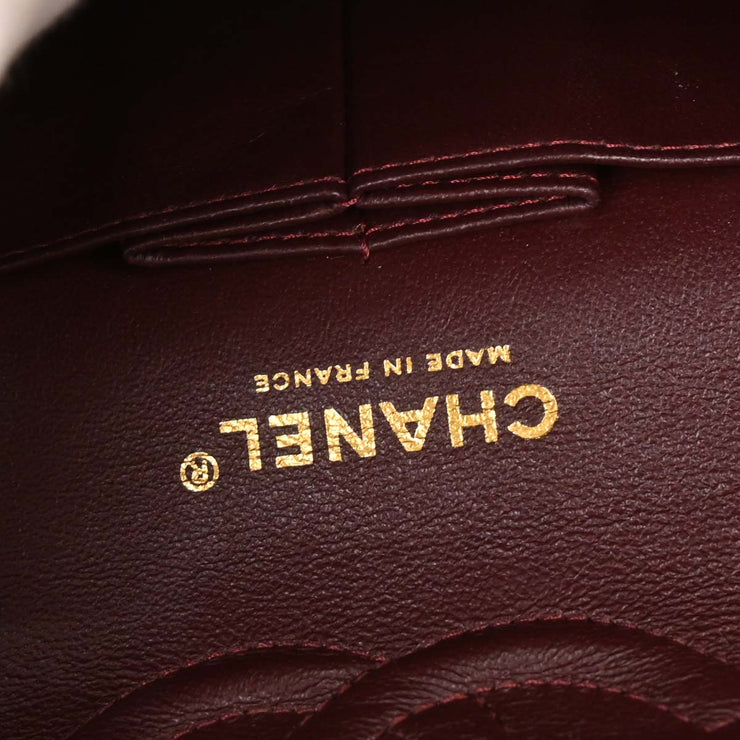 Chanel Black Calfskin Medium Classic Double Flap Shoulder Bag 126228