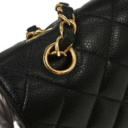 Chanel Black Calfskin Medium Classic Double Flap Shoulder Bag 126228