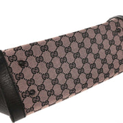 Gucci Pink Black Bamboo GG Handbag 111713 3444 126231