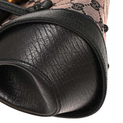 Gucci Pink Black Bamboo GG Handbag 111713 3444 126231