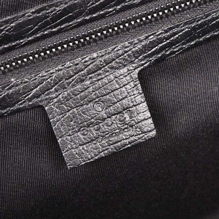 Gucci Pink Black Bamboo GG Handbag 111713 3444 126231