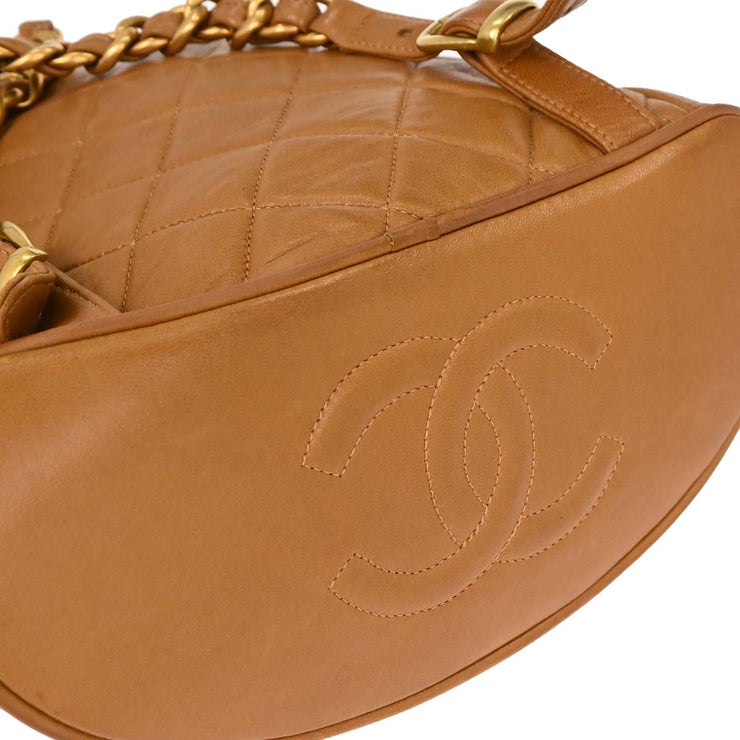 Chanel Brown Lambskin Large Duma Backpack 126239