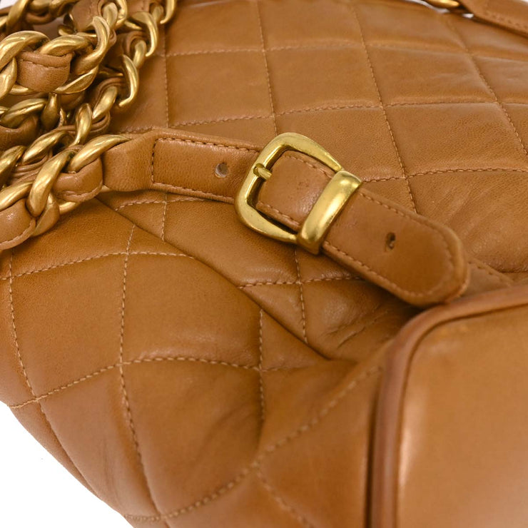 Chanel Brown Lambskin Large Duma Backpack 126239