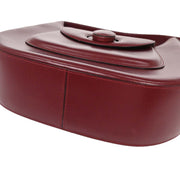 Cartier Bordeaux Leather Handbag ELDB 126244