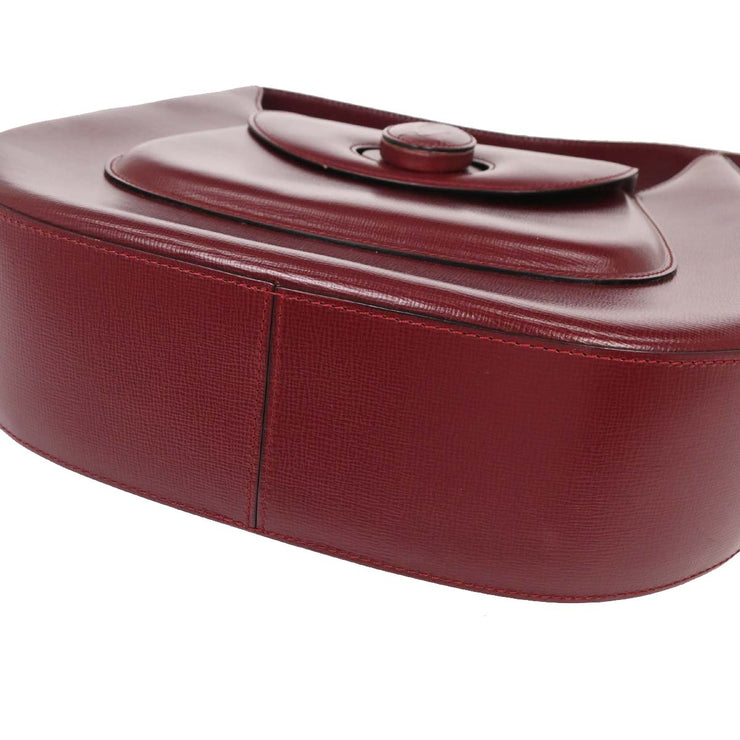 Cartier Bordeaux Leather Handbag ELDB 126244